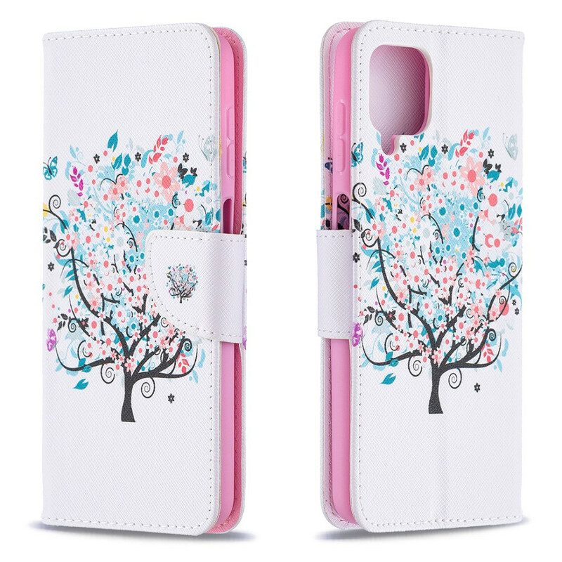 Fodral För Samsung Galaxy A12 / M12 Blommigt Träd