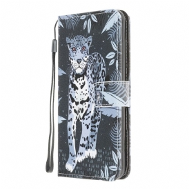 Fodral För Samsung Galaxy A12 / M12 Med Kedjar Thong Leopard