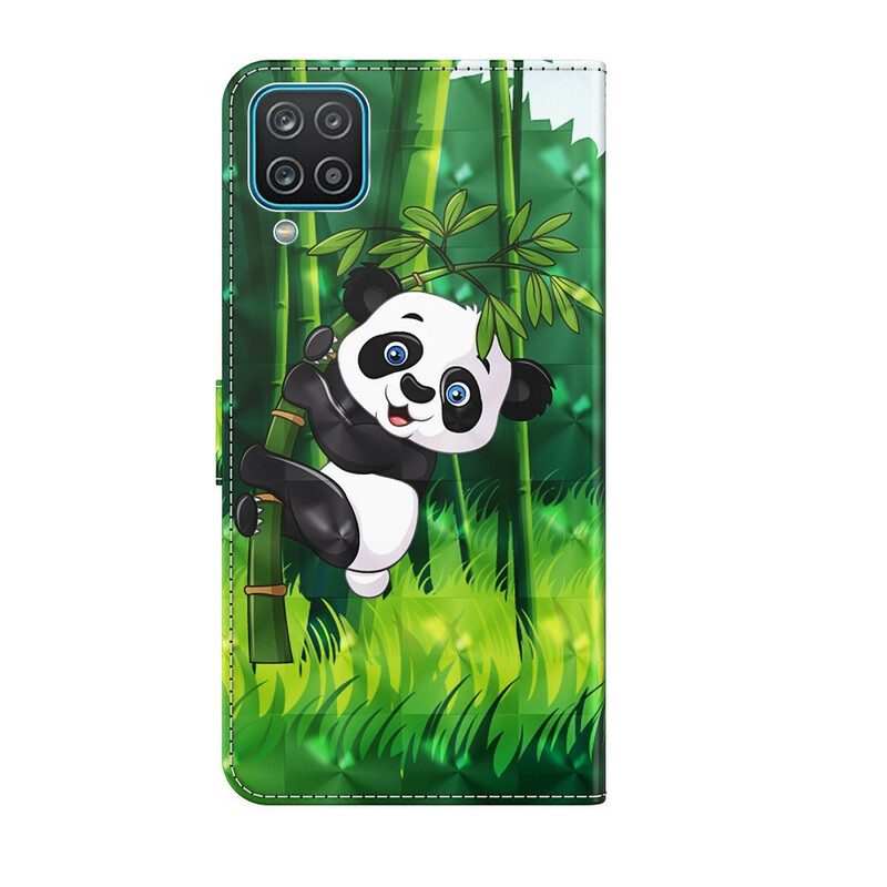 Fodral För Samsung Galaxy A12 / M12 Panda Och Bambu