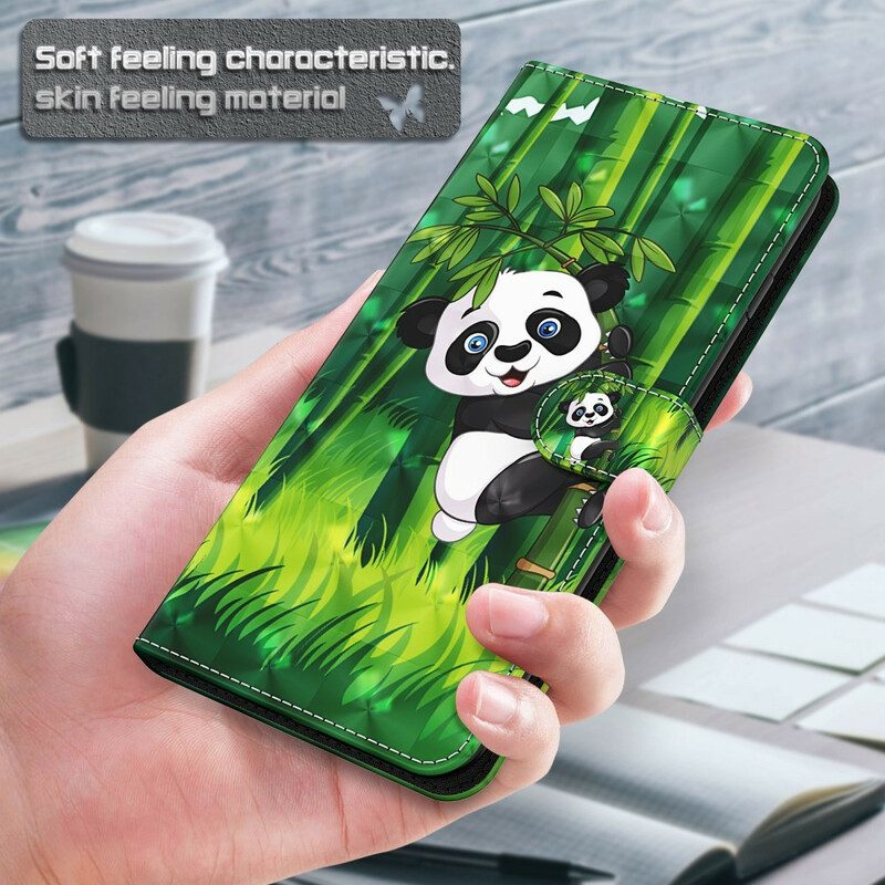 Fodral För Samsung Galaxy A12 / M12 Panda Och Bambu