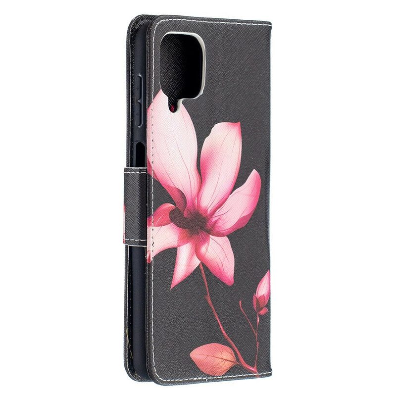 Fodral För Samsung Galaxy A12 / M12 Rosa Blomma