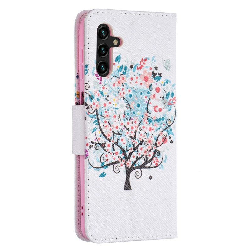 Fodral För Samsung Galaxy A13 5G Blommigt Träd