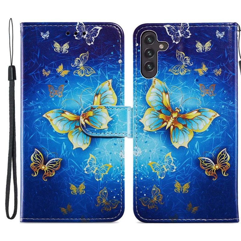 Fodral För Samsung Galaxy A13 5G Flygande Fjärilar