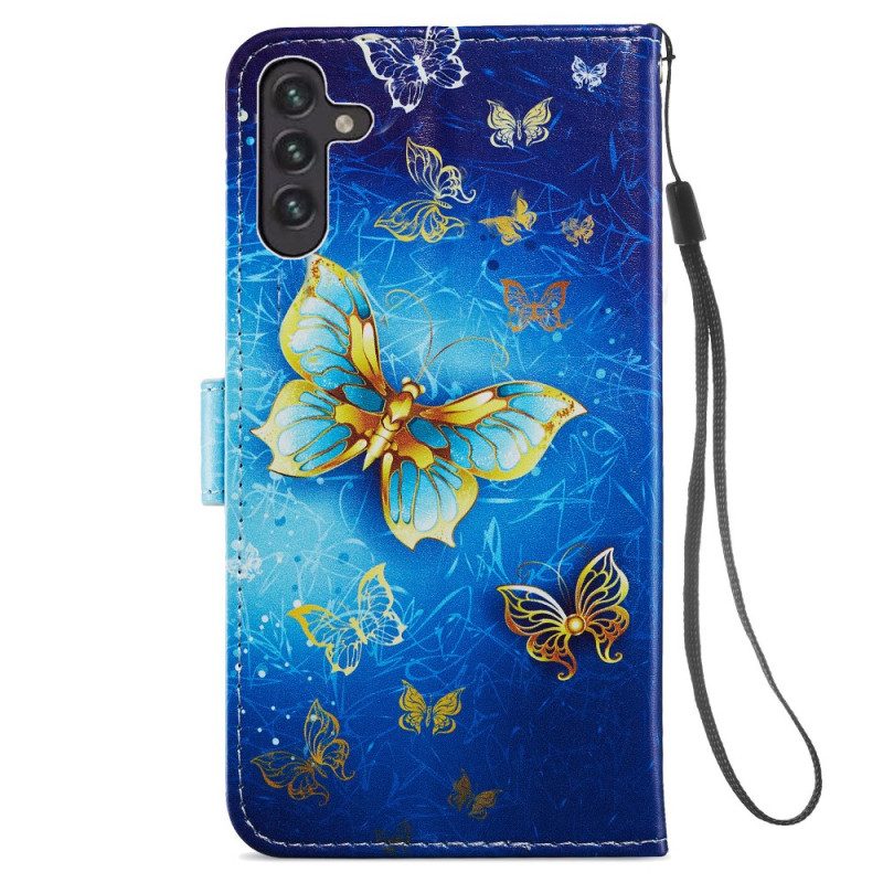 Fodral För Samsung Galaxy A13 5G Flygande Fjärilar