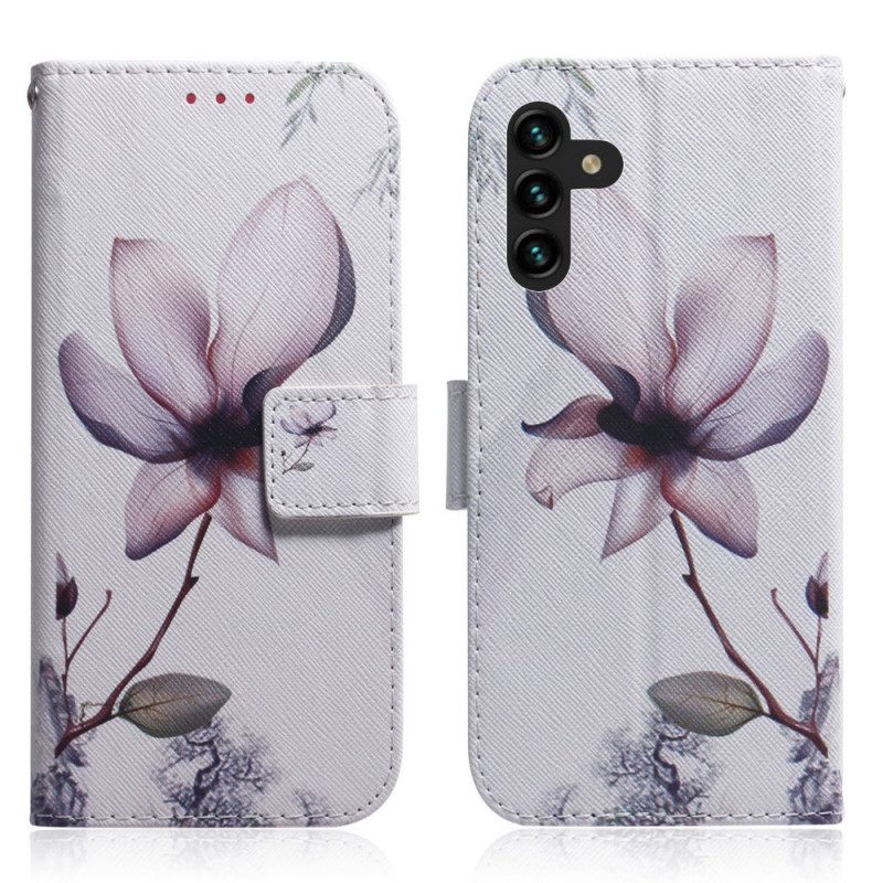 Fodral För Samsung Galaxy A13 5G Gammal Rosenblomma