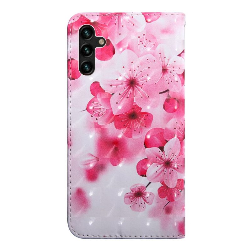 Fodral För Samsung Galaxy A13 5G Rosa Blommor