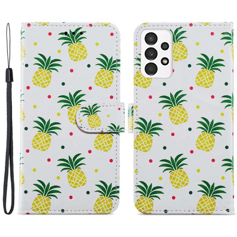 Fodral För Samsung Galaxy A13 Flera Ananas