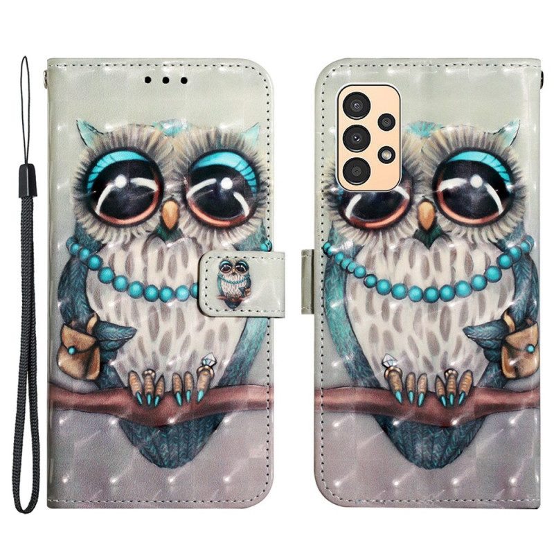 Fodral För Samsung Galaxy A13 Med Kedjar Fröken Strappy Owl