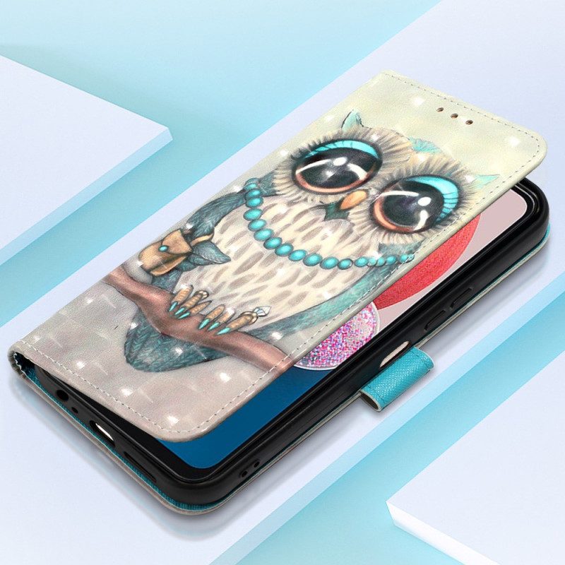 Fodral För Samsung Galaxy A13 Med Kedjar Fröken Strappy Owl