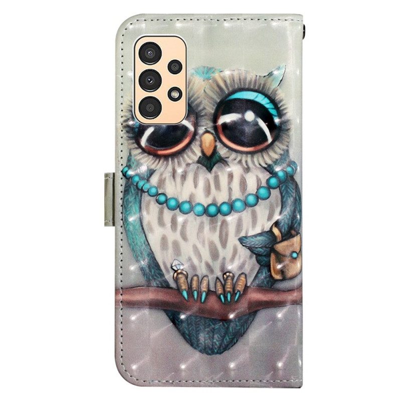 Fodral För Samsung Galaxy A13 Med Kedjar Fröken Strappy Owl