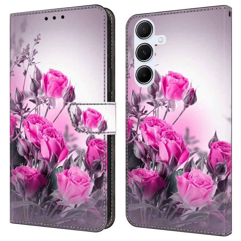 Fodral För Samsung Galaxy A17 4g / 5g Fält Av Lila Blommor