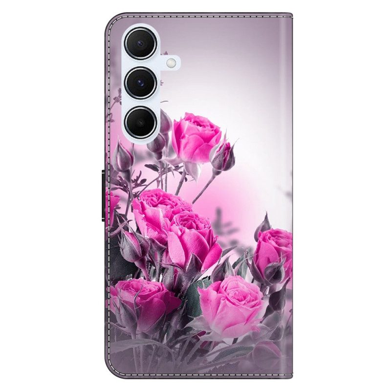 Fodral För Samsung Galaxy A17 4g / 5g Fält Av Lila Blommor