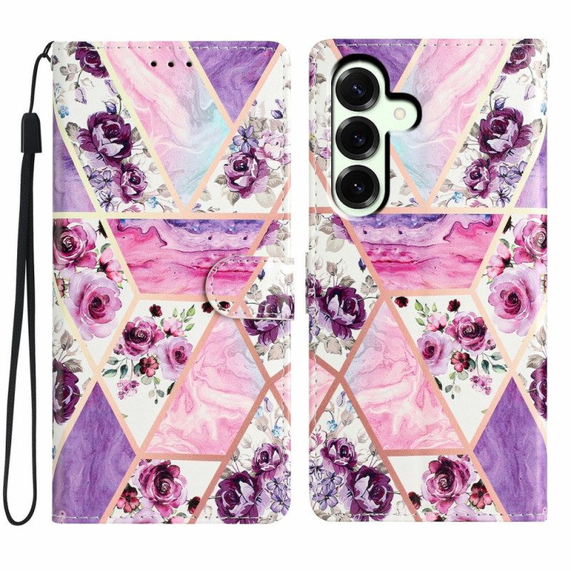 Fodral För Samsung Galaxy A17 4g / 5g Lila Blommor
