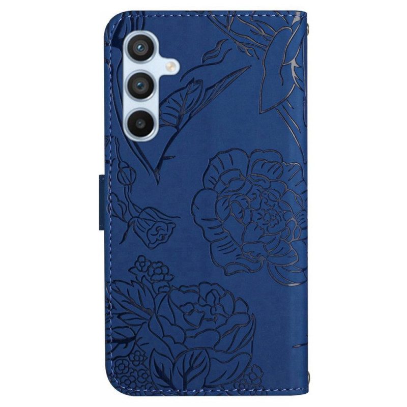 Fodral För Samsung Galaxy A17 4g / 5g Rem Med Fjärilstryck