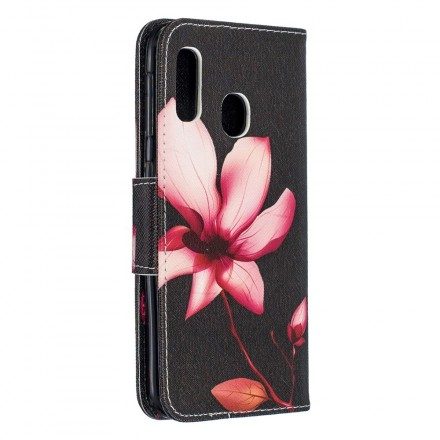 Fodral För Samsung Galaxy A20e Rosa Blomma
