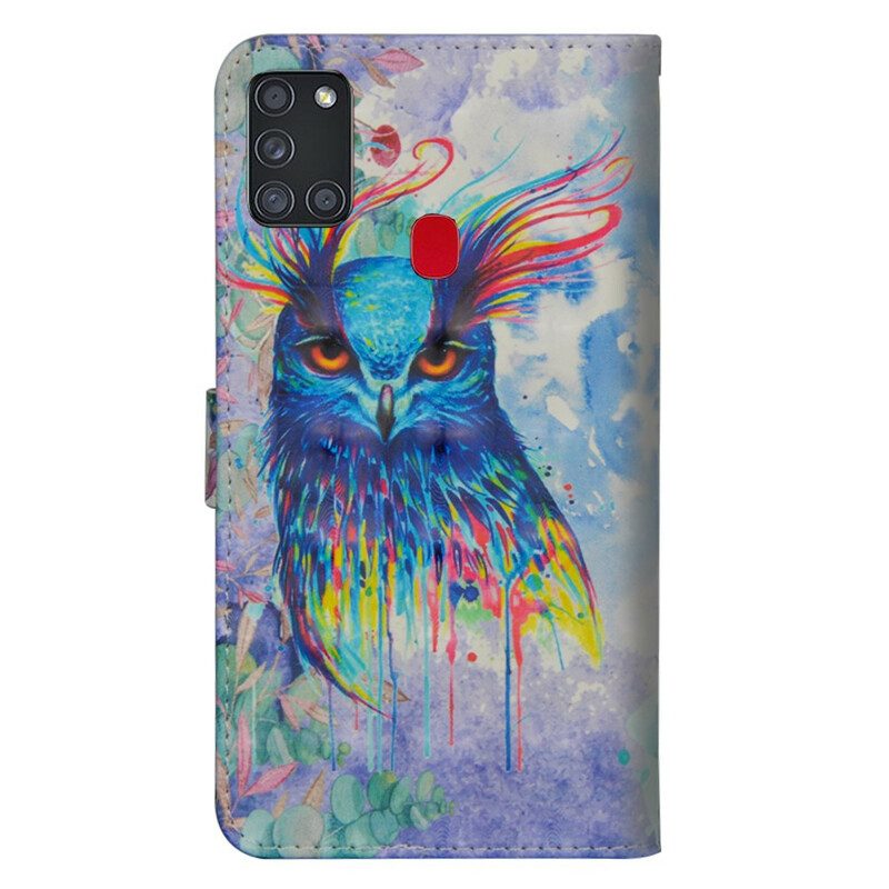 Fodral För Samsung Galaxy A21s Akvarellfågel