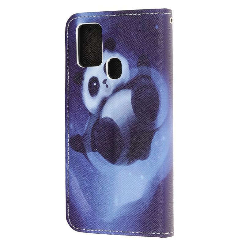 Fodral För Samsung Galaxy A21s Med Kedjar Thong Space Panda