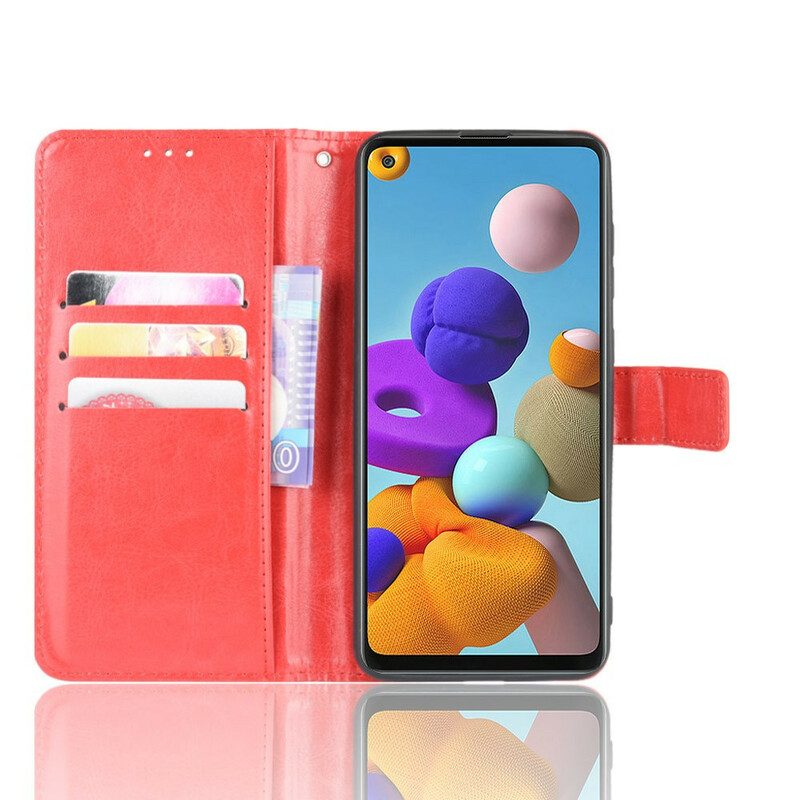 Fodral För Samsung Galaxy A21s Plinkande Konstläder