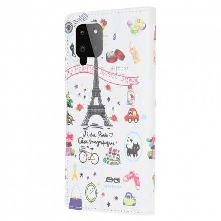 Fodral För Samsung Galaxy A22 4G Jag Älskar Paris