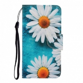 Fodral För Samsung Galaxy A22 4G Med Kedjar Thong Daisies