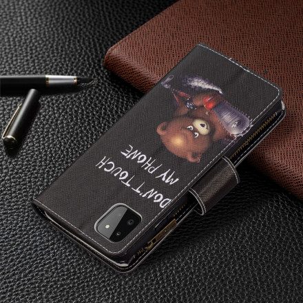 Fodral För Samsung Galaxy A22 5G Björnficka Med Dragkedja