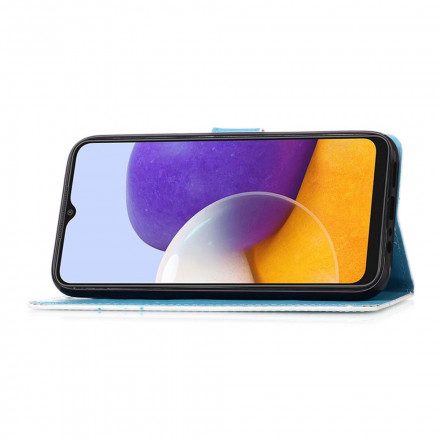 Fodral För Samsung Galaxy A22 5G Gyllene Fjärilar