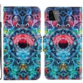 Fodral För Samsung Galaxy A22 5G Med Kedjar Flashy Strappy Mandala