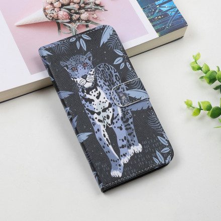 Fodral För Samsung Galaxy A22 5G Med Kedjar Thong Leopard