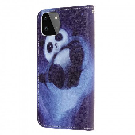Fodral För Samsung Galaxy A22 5G Med Kedjar Thong Space Panda