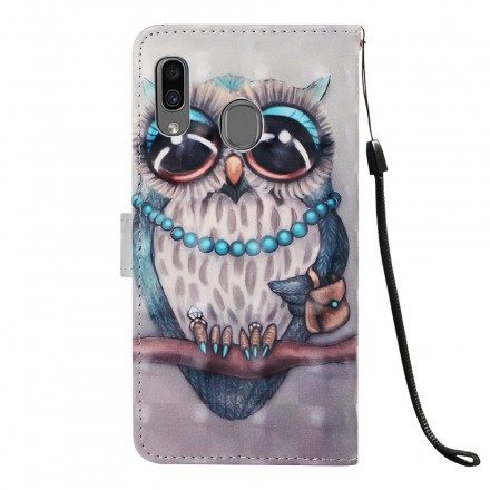 Fodral För Samsung Galaxy A30 / A20 Med Kedjar Fröken Strappy Owl