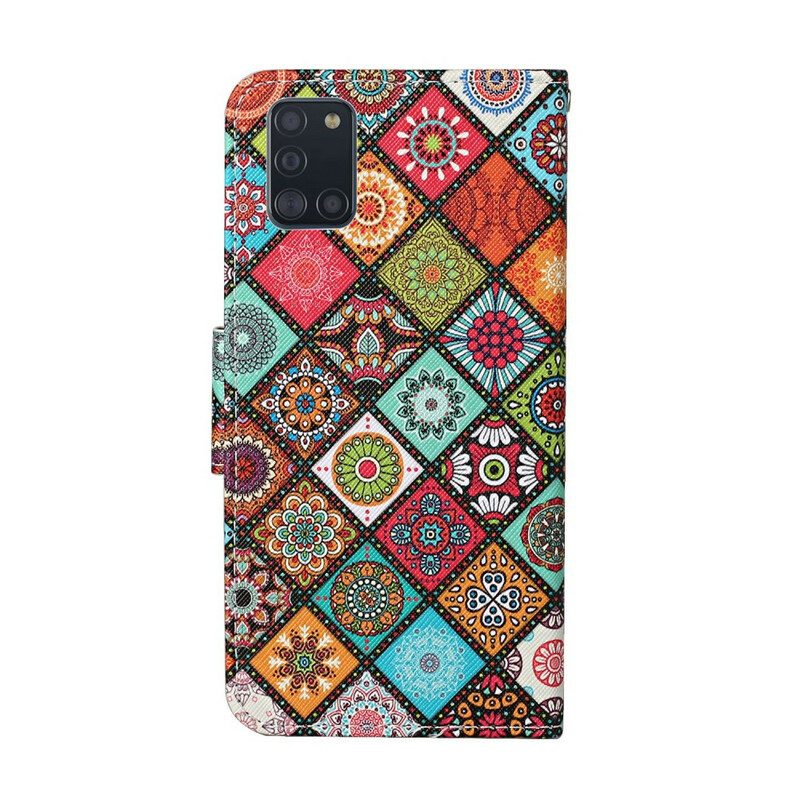 Fodral För Samsung Galaxy A31 Patchwork-mandalas Med Snodd