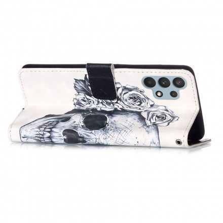 Fodral För Samsung Galaxy A32 4G Blomskalle