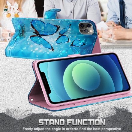 Fodral För Samsung Galaxy A32 5G Ljusfläck Som Flyger Blå Fjärilar