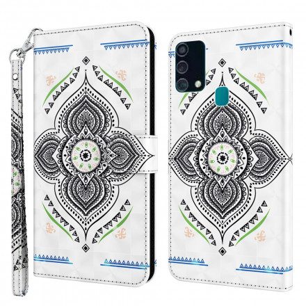 Fodral För Samsung Galaxy A32 5G Mandala Ljusfläckar Med Rem