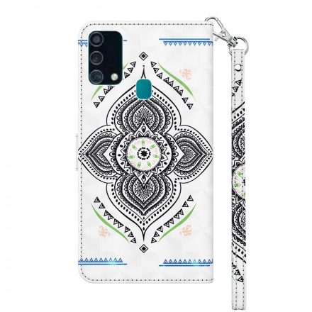 Fodral För Samsung Galaxy A32 5G Mandala Ljusfläckar Med Rem