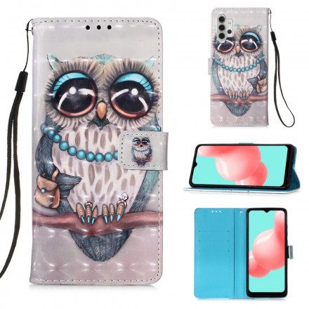 Fodral För Samsung Galaxy A32 5G Med Kedjar Fröken Strappy Owl