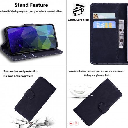 Fodral För Samsung Galaxy A32 5G Monokrom Lädereffekt