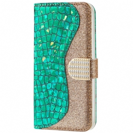 Fodral För Samsung Galaxy A33 5G Croc-diamanter