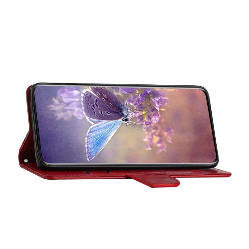 Fodral För Samsung Galaxy A33 5G Med Kedjar Tvåfärgad Fjäril Med Rem