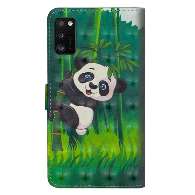 Fodral För Samsung Galaxy A41 Panda Och Bambu