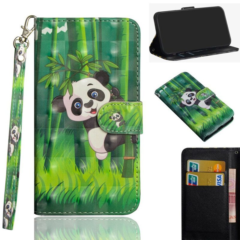 Fodral För Samsung Galaxy A42 5G Panda Och Bambu