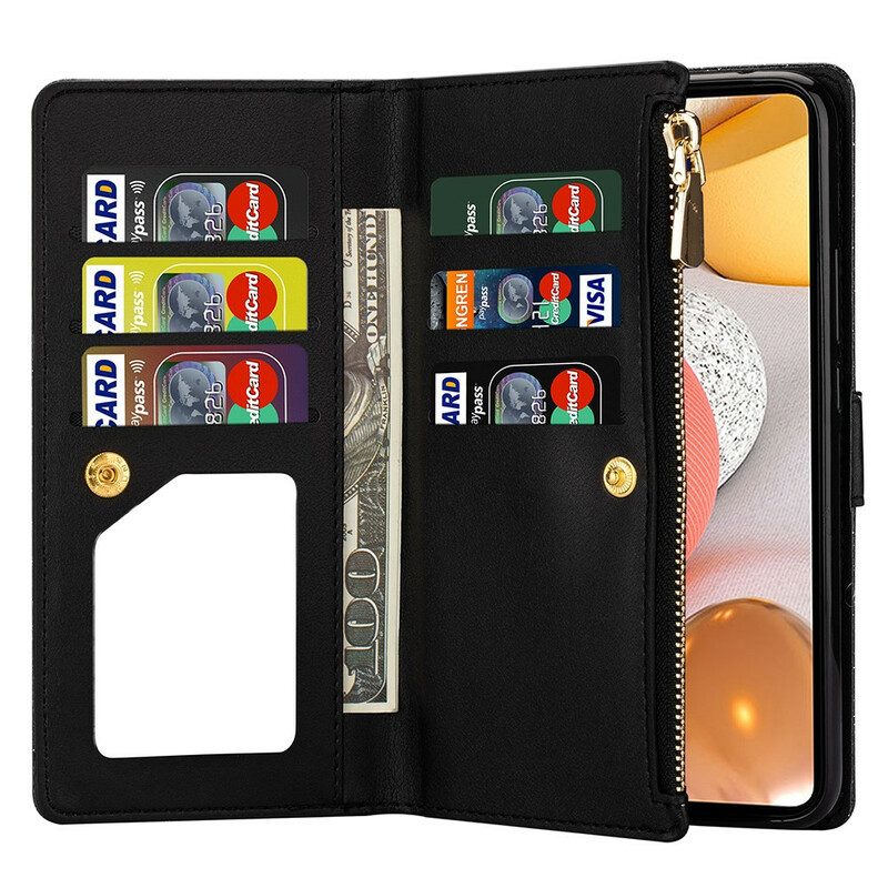 Fodral För Samsung Galaxy A42 5G Plånboksfodral Plånbok Med Blixtlås