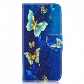 Fodral För Samsung Galaxy A50 Gyllene Fjärilar