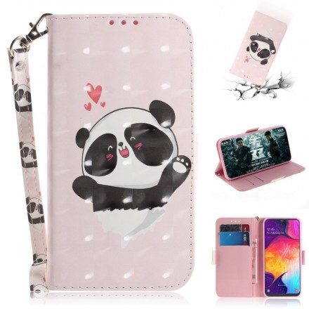 Fodral För Samsung Galaxy A50 Med Kedjar Panda Love Strap