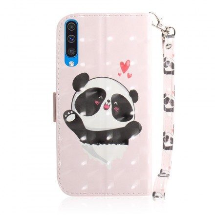 Fodral För Samsung Galaxy A50 Med Kedjar Panda Love Strap