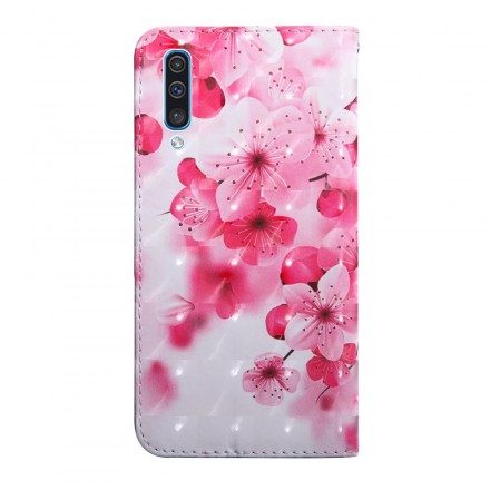 Fodral För Samsung Galaxy A50 Rosa Blommor