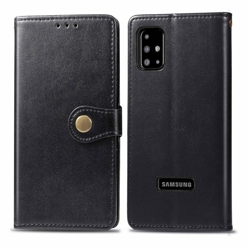 Fodral För Samsung Galaxy A51 Faux Läder Och Vintagelås