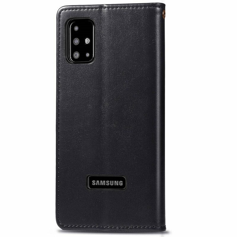 Fodral För Samsung Galaxy A51 Faux Läder Och Vintagelås