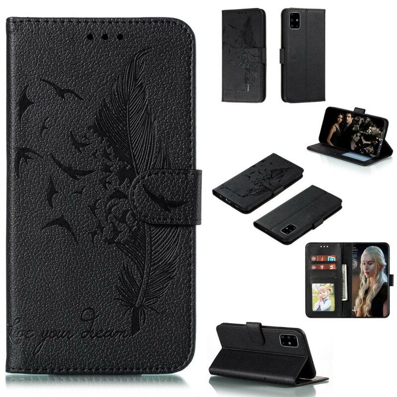 Fodral För Samsung Galaxy A51 Faux Leather Lev Din Dröm