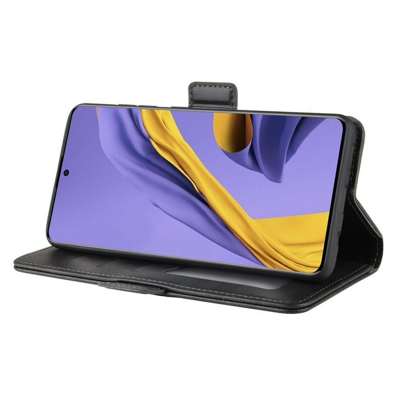 Fodral För Samsung Galaxy A51 Folio-fodral Dubbel Klaff